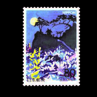 桂浜と坂本龍馬切手